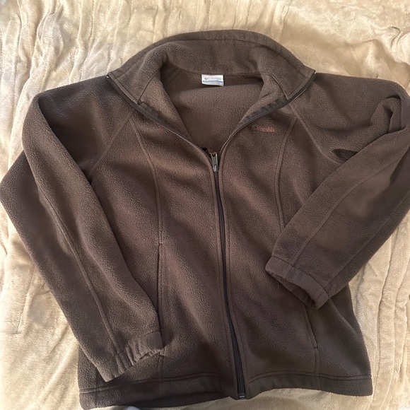 Columbia Women’s Chocolate Brown Full-Zip Fleece Jacket - Picture 1 of 5